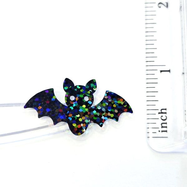 Black Bats Die Cut Sparkly Sticker Set for Halloween, spooky season crafts