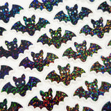 Black Bats Die Cut Sparkly Sticker Set for Halloween, spooky season crafts