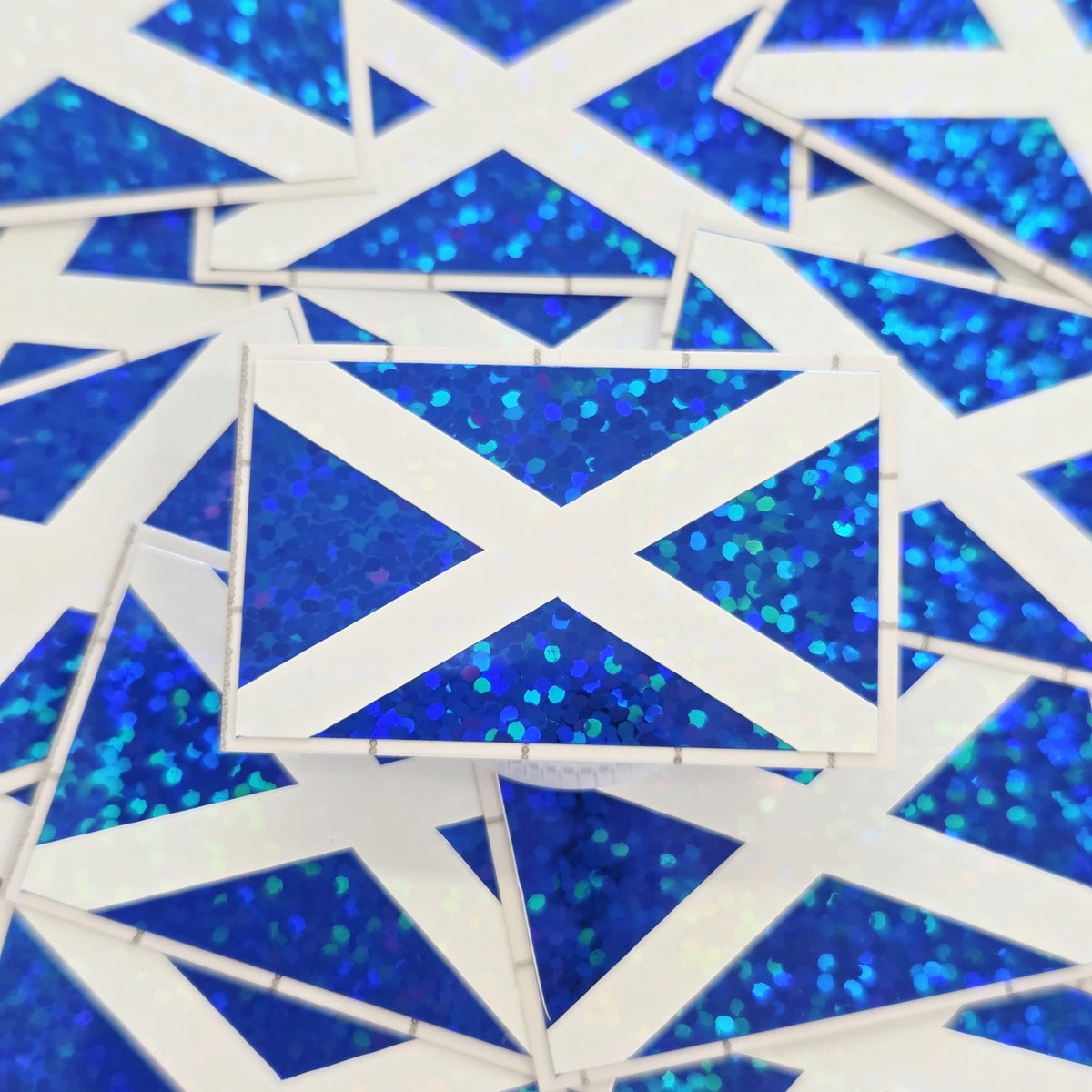 Scotland Flag Die Cut Sticker Set, Scottish Saltire Decal, Tartan Army Sticker, Blue White Scottish Pride Gift