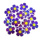 Purple Retro Flower Die-Cut Stickers.