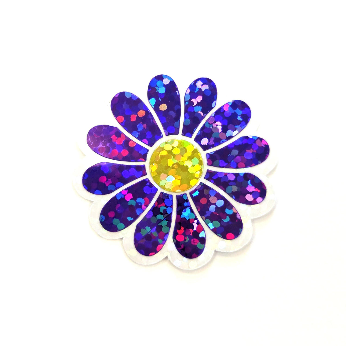 Purple Daisy Flower Die-Cut Sticker Set
