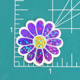 Purple Daisy Flower Die-Cut Sticker Set
