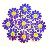 Purple Daisy Flower Die-Cut Sticker Set