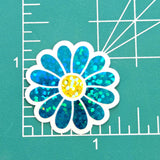 Turquoise Daisy Flower Die-Cut Sticker Set
