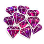 Hot Pink Diamonds Die Cut Sticker Set, multicolor sparkly stickers for tumblers, journals, scrapbooks and crafts