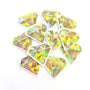 Yellow Diamond Gems Die Cut Sticker Set, multicolor sparkly stickers for tumblers, journals, scrapbooks and crafts