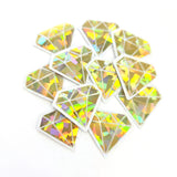 Diamond Gems Die Cut Sticker Set, multicolor sparkly stickers for tumblers, journals, scrapbooks and crafts