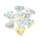 Orange Diamond Gems Die Cut Sticker Set, multicolor sparkly stickers for tumblers, journals, scrapbooks and crafts