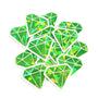 Lime Green Diamond Gems Die Cut Sticker Set, multicolor sparkly stickers for tumblers, journals, scrapbooks and crafts