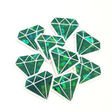 Pink Diamond Gems Die Cut Sticker Set, multicolor sparkly stickers for tumblers, journals, scrapbooks and crafts
