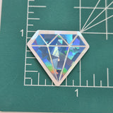 Light Blue Diamond Gems Die Cut Sticker Set, multicolor sparkly stickers for tumblers, journals, scrapbooks and crafts