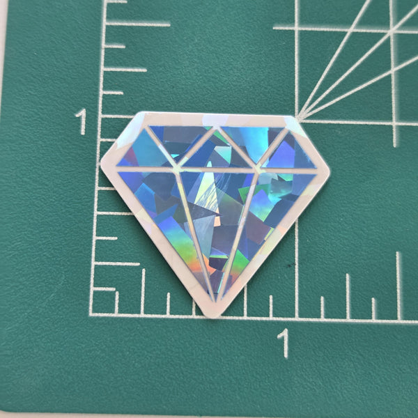 Light Blue Diamond Gems Die Cut Sticker Set, multicolor sparkly stickers for tumblers, journals, scrapbooks and crafts