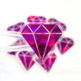 Hot Pink Diamonds Die Cut Sticker Set, multicolor sparkly stickers for tumblers, journals, scrapbooks and crafts