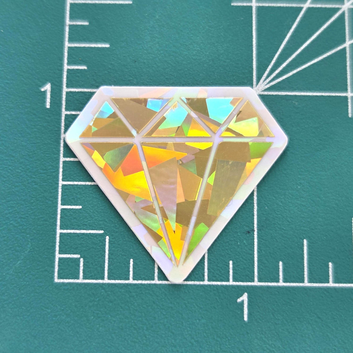 Yellow Diamond Gems Die Cut Sticker Set, multicolor sparkly stickers for tumblers, journals, scrapbooks and crafts