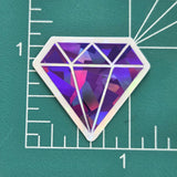 Purple Diamond Gems Die Cut Sticker Set, multicolor sparkly stickers for tumblers, journals, scrapbooks and crafts