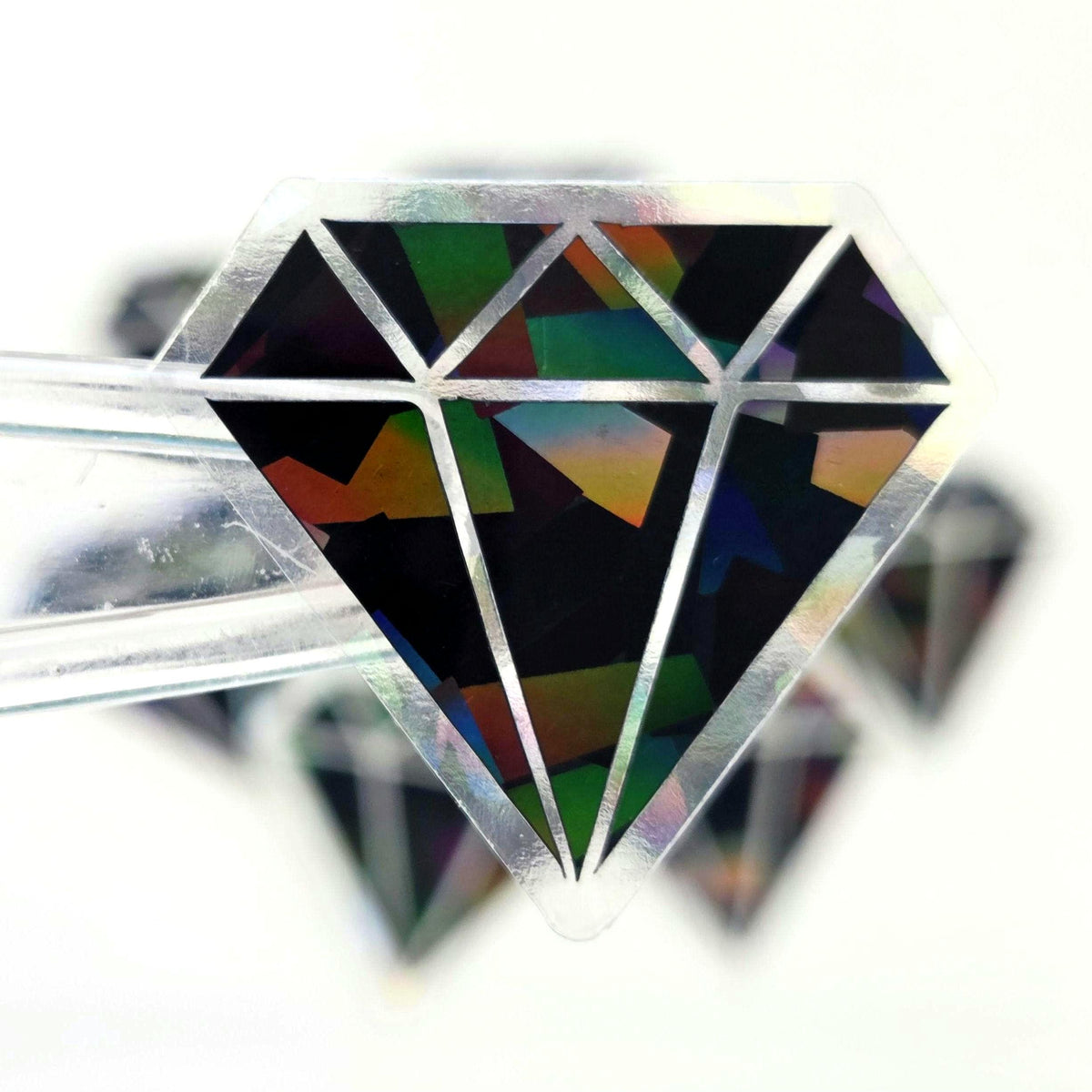Black Diamond Gems Die Cut Sticker Set, multicolor sparkly stickers for tumblers, journals, scrapbooks and crafts