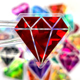 Diamond Gems Die Cut Sticker Set, multicolor sparkly stickers for tumblers, journals, scrapbooks and crafts