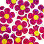 Hot Pink Retro Flower Die-Cut Stickers.