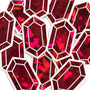 Red Rupee Gems Die Cut Sticker Set, multicolor sparkly stickers for gamers, tumblers, journals, scrapbooks and crafts