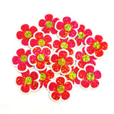 Neon Pink Retro Flower Die-Cut Stickers.