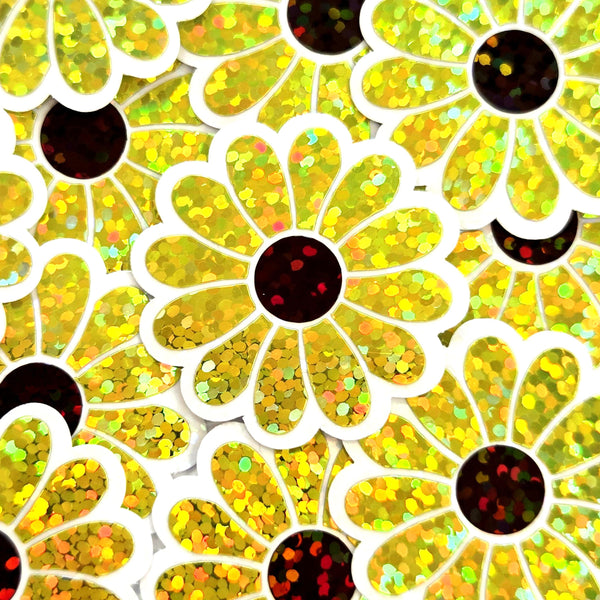 Black Eyed Susan Yellow Daisy Flower Die-Cut Stickers