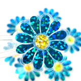 Turquoise Daisy Flower Die-Cut Sticker Set