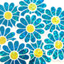 Turquoise Daisy Flower Die-Cut Sticker Set