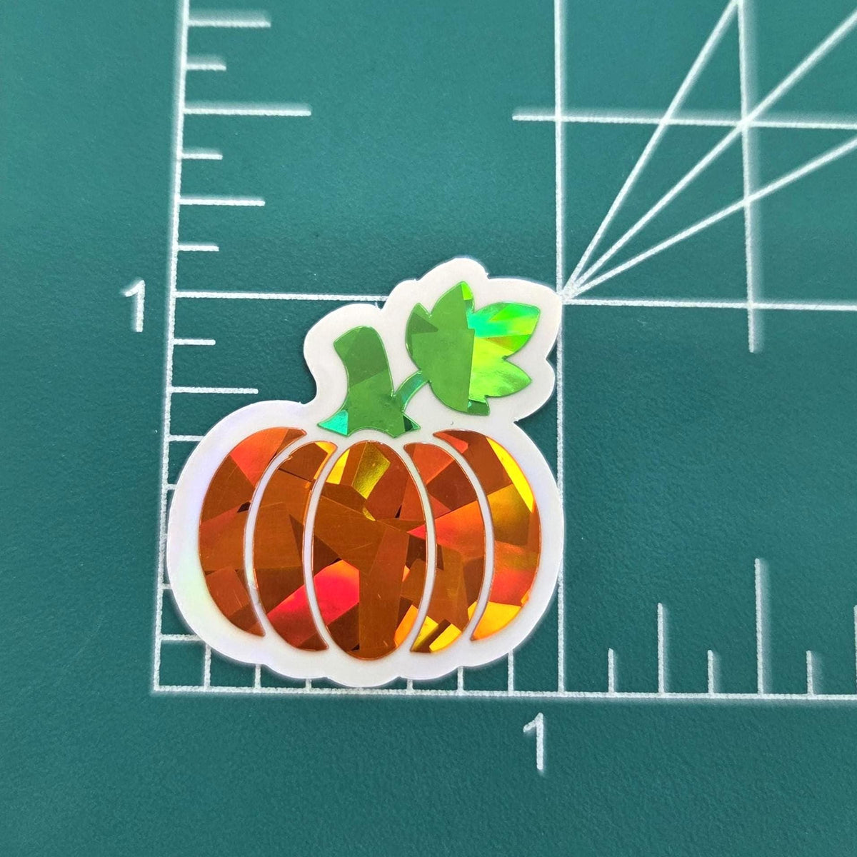 Orange Pumpkin Die Cut Stickers for Autumn crafts, Halloween projects, Scrapbook page embellishments.