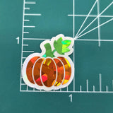 Orange Pumpkin Die Cut Stickers for Autumn crafts, Halloween projects, Scrapbook page embellishments.