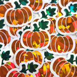 Autumn Pumpkin Die Cut Stickers for crafts, Halloween projects, Scrapbook page embellishments.