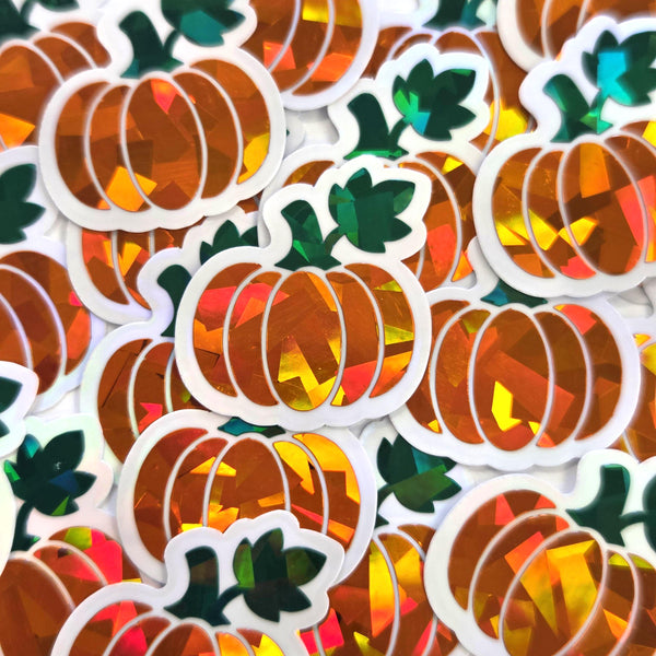 Autumn Pumpkin Die Cut Stickers for crafts, Halloween projects, Scrapbook page embellishments.