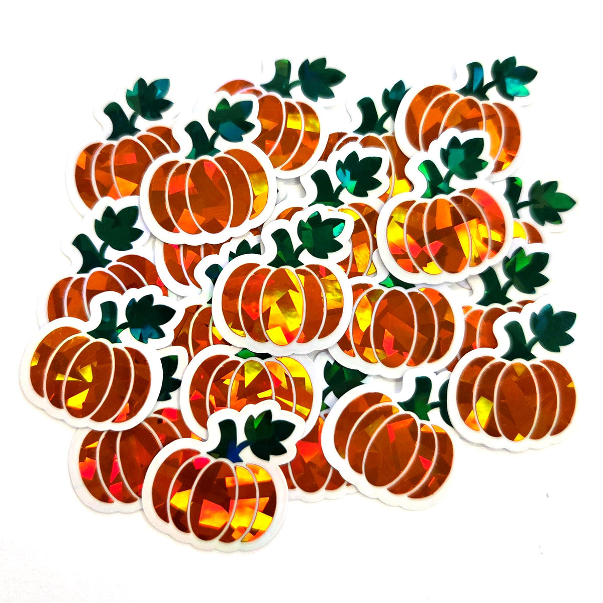 Autumn Pumpkin Die Cut Stickers for crafts, Halloween projects, Scrapbook page embellishments.