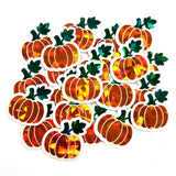 Autumn Pumpkin Die Cut Stickers for crafts, Halloween projects, Scrapbook page embellishments.