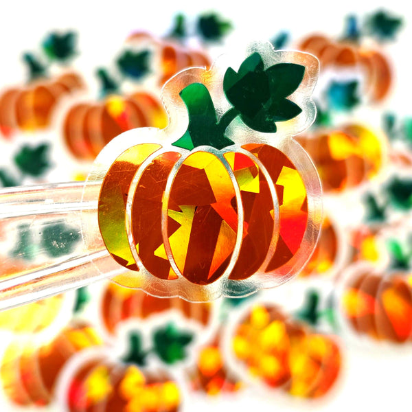 Autumn Pumpkin Die Cut Stickers for crafts, Halloween projects, Scrapbook page embellishments.