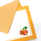 Orange Pumpkin Die Cut Stickers for Autumn crafts, Halloween projects, Scrapbook page embellishments.