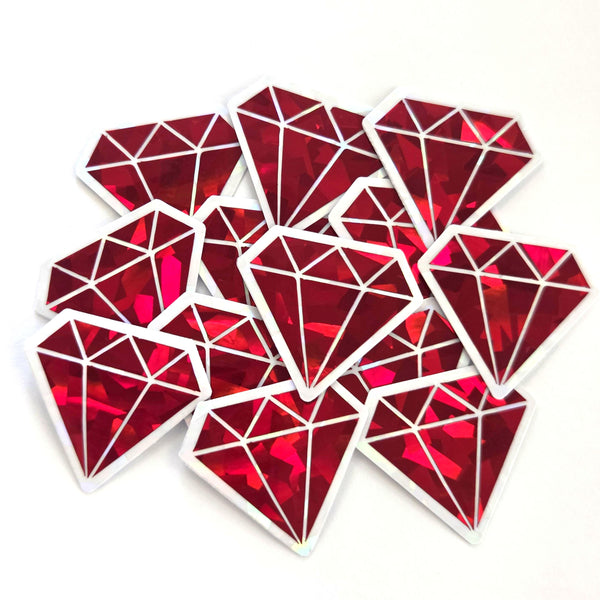 Black Diamond Gems Die Cut Sticker Set, multicolor sparkly stickers for tumblers, journals, scrapbooks and crafts