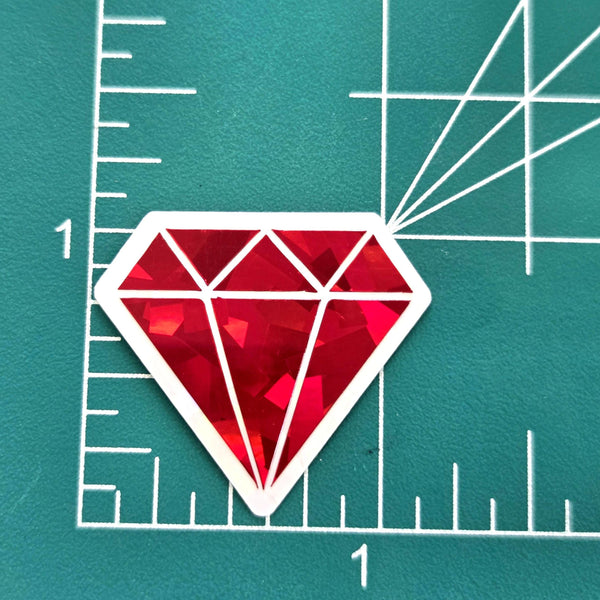 Diamond Gems Die Cut Sticker Set, multicolor sparkly stickers for tumblers, journals, scrapbooks and crafts