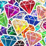 Diamond Gems Die Cut Sticker Set, multicolor sparkly stickers for tumblers, journals, scrapbooks and crafts