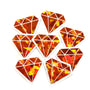 Orange Diamond Gems Die Cut Sticker Set, multicolor sparkly stickers for tumblers, journals, scrapbooks and crafts