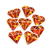 Pink Diamond Gems Die Cut Sticker Set, multicolor sparkly stickers for tumblers, journals, scrapbooks and crafts