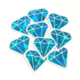 Diamond Gems Die Cut Sticker Set, multicolor sparkly stickers for tumblers, journals, scrapbooks and crafts