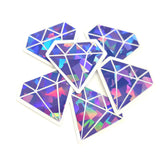 Lime Green Diamond Gems Die Cut Sticker Set, multicolor sparkly stickers for tumblers, journals, scrapbooks and crafts