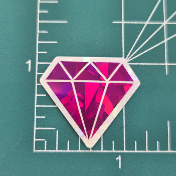 Hot Pink Diamonds Die Cut Sticker Set, multicolor sparkly stickers for tumblers, journals, scrapbooks and crafts