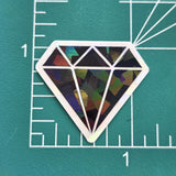 Black Diamond Gems Die Cut Sticker Set, multicolor sparkly stickers for tumblers, journals, scrapbooks and crafts