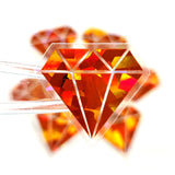 Orange Diamond Gems Die Cut Sticker Set, multicolor sparkly stickers for tumblers, journals, scrapbooks and crafts