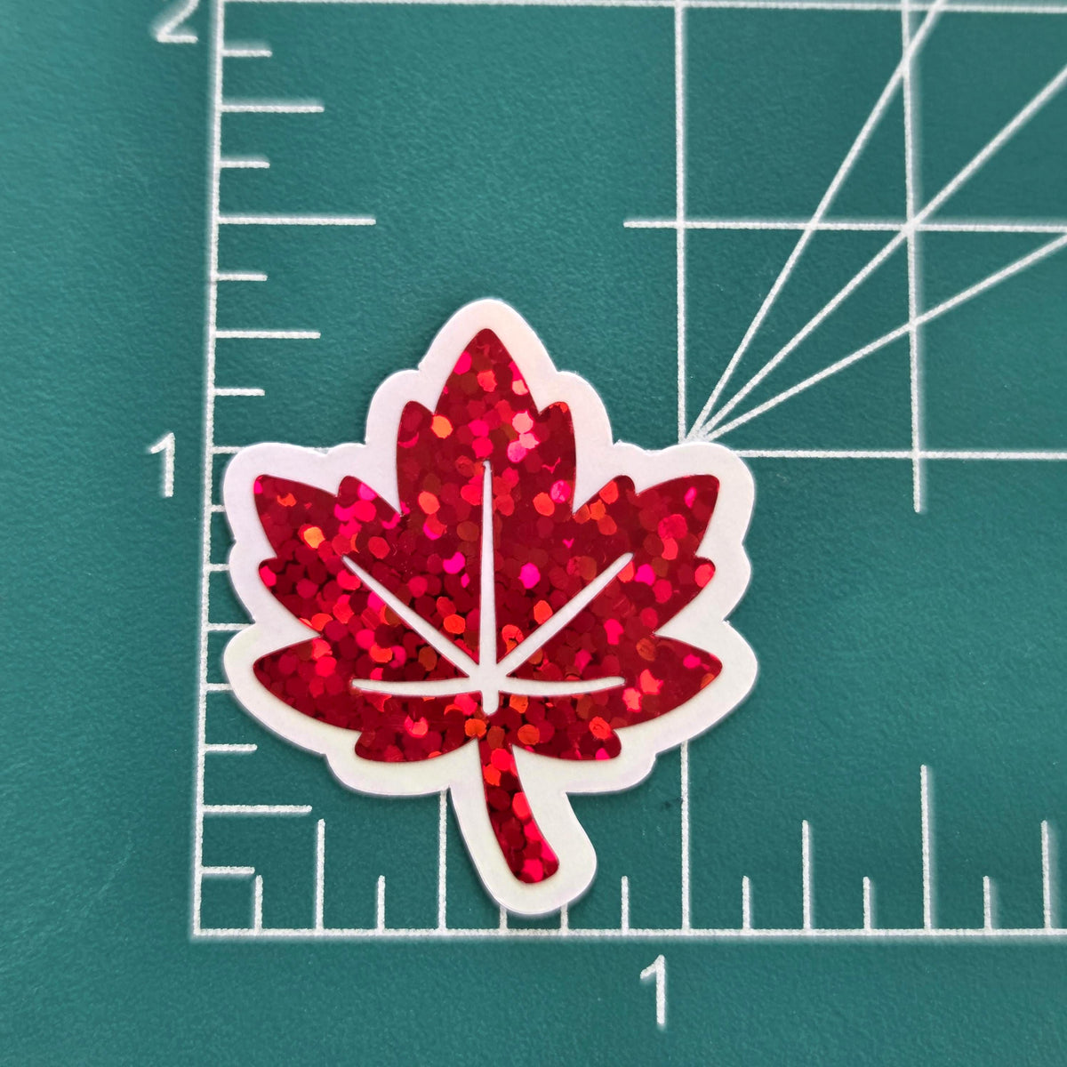 Maple Leaf Die-Cut Sticker Set for Autumn and Halloween craft projects, fall seasonal decor, ID badge stickers