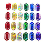 Gold Rupee Gems Die Cut Sticker Set, sparkly treasure stickers for gamers, tumblers, journals, scrapbooks and crafts