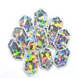 Silver Rupee Gems Die Cut Sticker Set, sparkly treasure stickers for gamers, tumblers, journals, scrapbooks and crafts