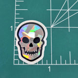 Sparkly Skulls Die Cut Sticker Set for Halloween, spooky season crafts
