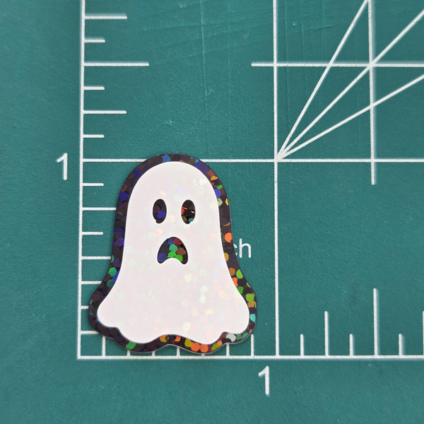 Ghosts Die Cut Sticker Set for Halloween crafts, Trick or Treat bags, spooky season stickers.